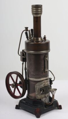 Bing 10/13/2 1/2 Vertical stationary live steam engine, German circa 1930,