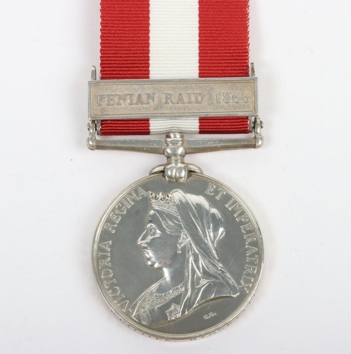 Canada General Service Medal for the 1866 Fenian Raid to the Brockville Rifle Company