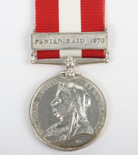 Canada General Service Medal for the 1870 Fenian Raid to the Quebec Field Battery