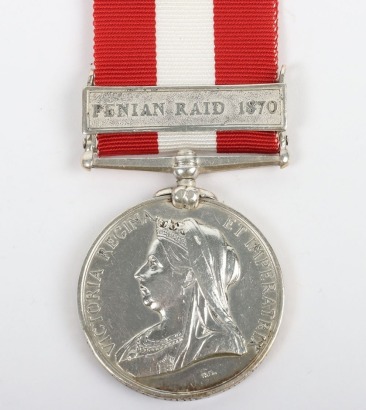 Canada General Service Medal for the 1870 Fenian Raid to the Quebec Field Battery