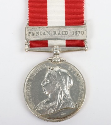 Canada General Service Medal for the 1870 Fenian Raid to the Quebec Field Battery