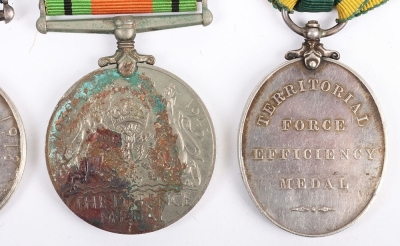 A Low Regimental Number Territorial Force Long Service Medal Group of 4 to the 6th (City of London) Battalion London Regiment (The Rifles). - 7