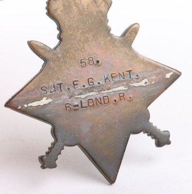 A Low Regimental Number Territorial Force Long Service Medal Group of 4 to the 6th (City of London) Battalion London Regiment (The Rifles). - 8