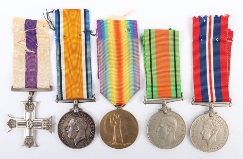 Great War 1918 New Year&rsquo;s Honour Military Cross Medal Group of 5 to a Captain in the 6th (City of London) Battalion London Regiment (The Rifles)