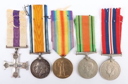 Great War 1918 New Year&rsquo;s Honour Military Cross Medal Group of 5 to a Captain in the 6th (City of London) Battalion London Regiment (The Rifles)