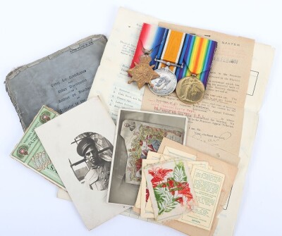 A Great War 1914-15 Star Medal Trio to a Recipient in the East Kent Regiment who was Discharged Due to Wounds and later Rejoined the Royal Army Service Corps
