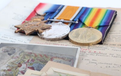 A Great War 1914-15 Star Medal Trio to a Recipient in the East Kent Regiment who was Discharged Due to Wounds and later Rejoined the Royal Army Service Corps - 3