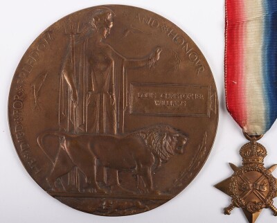 WW1 Great War Memorial Plaque & 15 Star Trio, Somme 1916, Killed in Action, 21st Manchester Regt, '6th City Pals' - 2