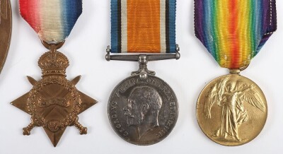 WW1 Great War Memorial Plaque & 15 Star Trio, Somme 1916, Killed in Action, 21st Manchester Regt, '6th City Pals' - 3