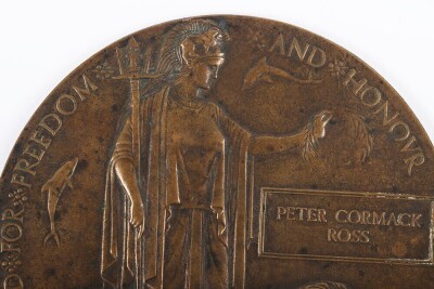 WW1 Great War Memorial Plaque and Medal Pair, 1916 Somme Killed In Action, 5th Scottish Rifles - 3