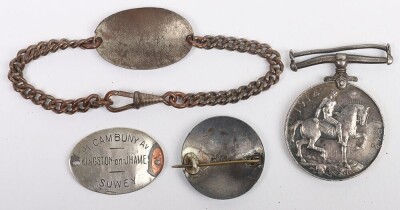 WW1 British War Medal and Identity Bracelets, Royal Naval Air Service. - 2