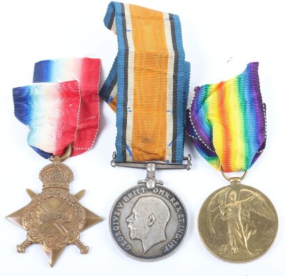 WW1, Great War British 14/15 Star Medal Trio, Gallipoli, Killed In Action, 5th Wiltshire's.