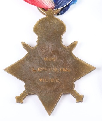 WW1, Great War British 14/15 Star Medal Trio, Gallipoli, Killed In Action, 5th Wiltshire's. - 3