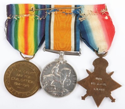 A Great War 1914-15 trio of medals to the Royal Welsh Fusiliers. - 2