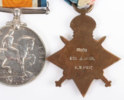 A Great War 1914-15 trio of medals to the Royal Welsh Fusiliers. - 3