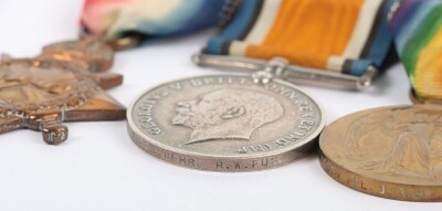 A Great War 1914-15 trio of medals to the Royal Welsh Fusiliers. - 4
