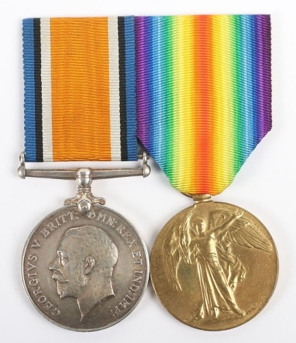 WW1, Great War Medal Pair, 1916 Somme, Killed in Action, 8th East Yorkshires.