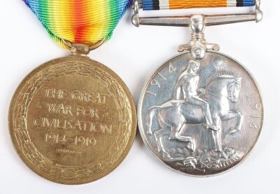 WW1, Great War Medal Pair, 1916 Somme, Killed in Action, 8th East Yorkshires. - 4