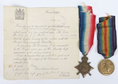 WW1, Great War Gallipoli Campaign Killed in Action pair of medals to the Royal Scots