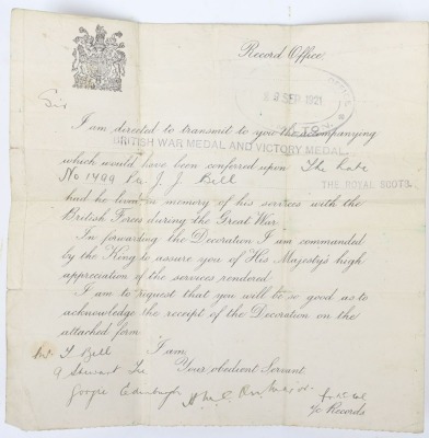 WW1, Great War Gallipoli Campaign Killed in Action pair of medals to the Royal Scots - 5