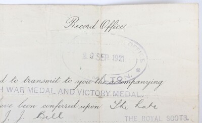 WW1, Great War Gallipoli Campaign Killed in Action pair of medals to the Royal Scots - 6