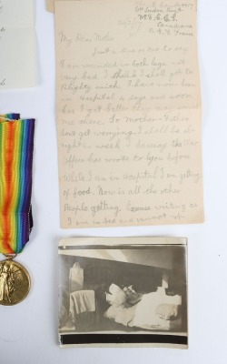 An Emotive Great War 1914-15 Star Medal Trio and Memorial Plaque and Original Documents to a Soldier in the 6th London Regiment (The City Rifles) who Died at Home in May 1917 Having had Both Legs Amputated Due to Gunshot Wounds. - 2