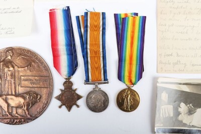 An Emotive Great War 1914-15 Star Medal Trio and Memorial Plaque and Original Documents to a Soldier in the 6th London Regiment (The City Rifles) who Died at Home in May 1917 Having had Both Legs Amputated Due to Gunshot Wounds. - 5