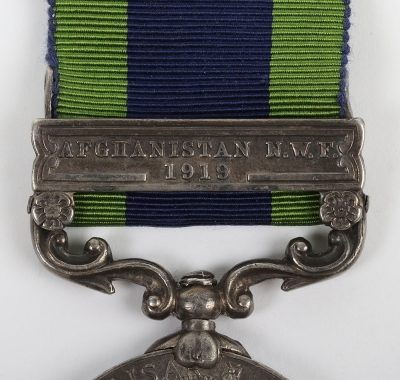 India General Service Medal to an Officer in the Indian Army for service in the Third Afghan War - 5
