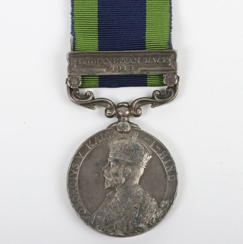 India General Service Medal to an Officer in the Indian Army for service in the Third Afghan War