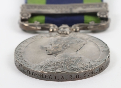 India General Service Medal to an Officer in the Indian Army for service in the Third Afghan War - 3