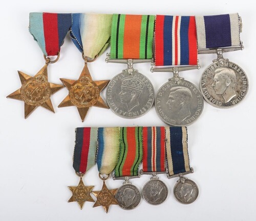 WW2 Royal Marine Bandsman Medal Group of Five, Long Service & Good Conduct Medal and Miniatures.