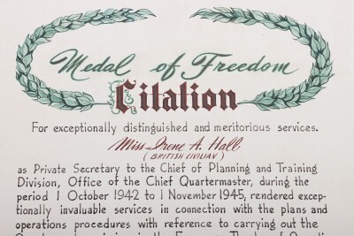 WW2 1945 American Medal for Freedom, Paperwork and Photograph Albums Awarded to a British Citizen for Service with the US Forces in 1945 - 30