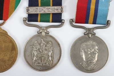 An Interesting Double Long Service Medal Group of 5 to a Sergeant in the Rhodesian Police Force who Continued to Service in the Zimbabwe Forces after Independence - 2