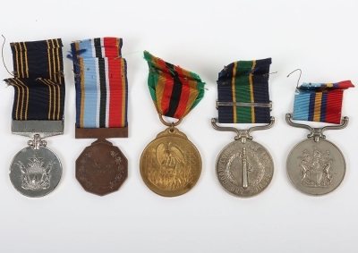 An Interesting Double Long Service Medal Group of 5 to a Sergeant in the Rhodesian Police Force who Continued to Service in the Zimbabwe Forces after Independence - 4