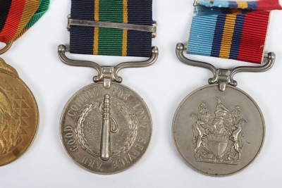 An Interesting Double Long Service Medal Group of 5 to a Sergeant in the Rhodesian Police Force who Continued to Service in the Zimbabwe Forces after Independence - 6