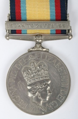 British Gulf War Medal with 16th Jan Bar, Royal Artillery. - 3