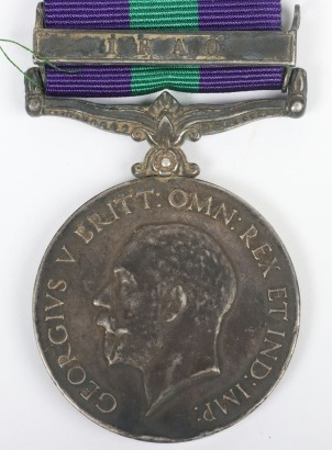 GVR V, General Service Medal (GSM) & Iraq Bar, Royal Irish Rifles.