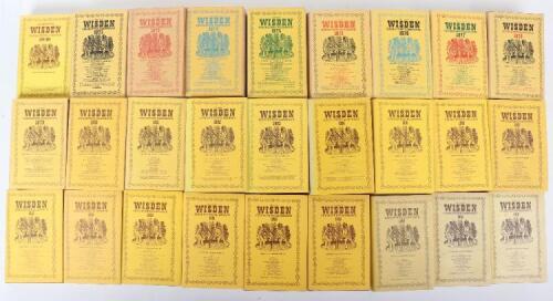 A complete run of Wisden Cricketing Almanac from 1971-1996
