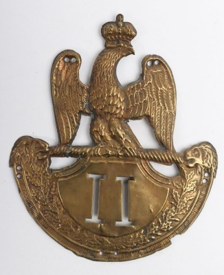 French 1st Empire Napoleonic Infantry Shako Plate