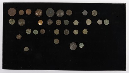 Collection of Napoleonic Military and Civilian Tunic Buttons,