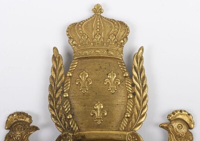 French 25th Legion de Garde Nationale 1814 Restoration Period Shako Plate - 2