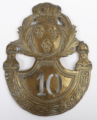 French Model 1815 Shako Plate of the 10th Legion Departmentale