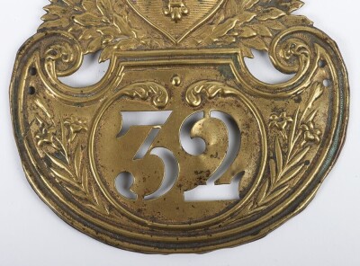 French Model 1821 Grenadiers du 32nd Infantry Shako Plate - 3