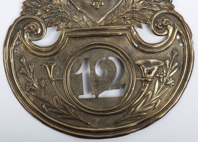 French Model 1821 12th Infantry Regiment Shako Plate - 3