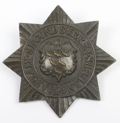 Victorian 2nd Surrey Rifle Volunteers Other Ranks Glengarry Badge