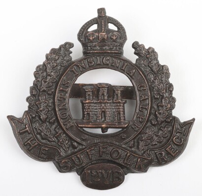 1st Volunteer Battalion Suffolk Regiment Officers Cap Badge
