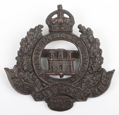 1st Volunteer Battalion Suffolk Regiment Officers Cap Badge
