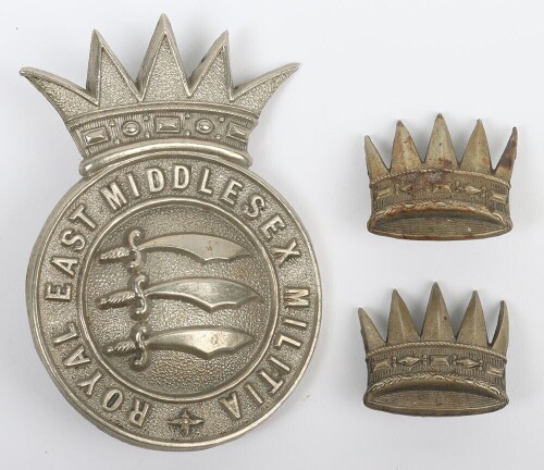 Royal East Middlesex Militia Glengarry Badge and Collar Badges