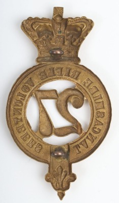 Victorian 27th (Bolton) Lancashire Rifle Volunteers Glengarry Badge - 2