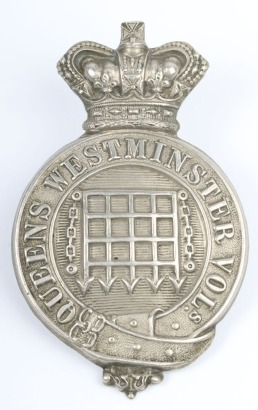 Victorian Queens Westminster Rifle Volunteers Badge